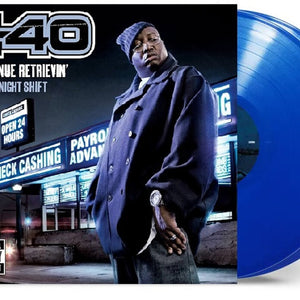 the album cover for E-40 - Revenue Retrievin': Night Shift [Midnight Blue LP]