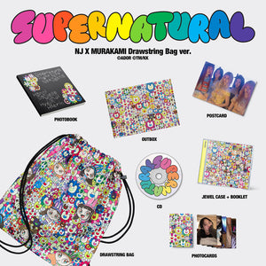 the album cover for NewJeans - Newjeans 'supernatural' Nj X Murakami (Drawstring)
