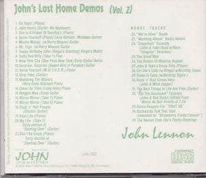 John Lennon : John's Lost Home Demos (Vol. 2) (CD, Comp, Unofficial)