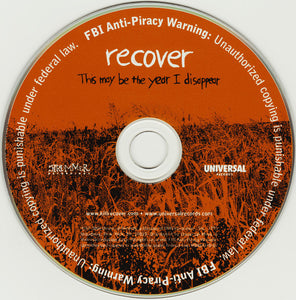 Recover : This May Be The Year I Disappear (CD, Album, Enh)