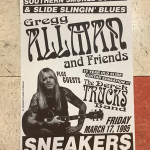 Gregg Allman and The Derek Trucks Band at Sneakers - 1995 (Poster)