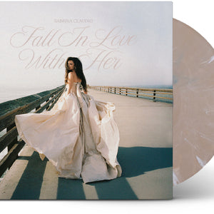 the album cover for Sabrina Claudio - Fall In Love With Her [Indie Exclusive Tan/White Colored Vinyl]