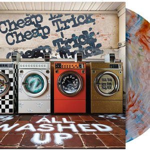 the album cover for Cheap Trick - All Washed Up [Indie Exclusive Orange/Blue Marble LP]