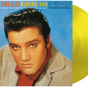 the album cover for Elvis Presley - Loving You [180g Yellow Vinyl]