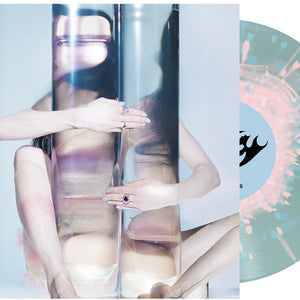 the album cover for Poppy - Empty Hands [Indie Exclusive Pink in Ice Blue w/ Pink + Blue Splatter Color Vinyl]