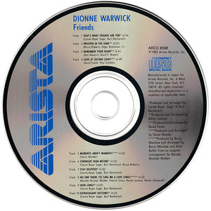 Dionne Warwick : Friends (CD, Album)