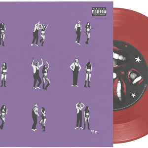the album cover for Olivia Rodrigo - drivers license / burning down the house [Translucent Red]