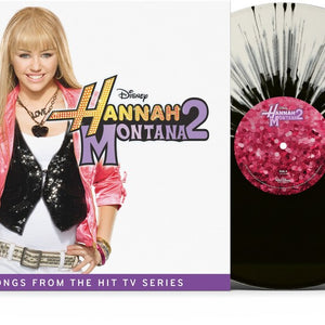 the album cover for Hannah Montana - Hannah Montana 2 (Original Soundtrack) [Split Black/White Splatter]
