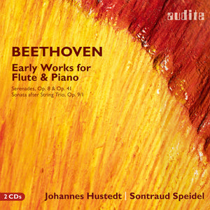 the album cover for Johannes Hustedt - Ludwig Van Beethoven: Early Works For Flute & Pno