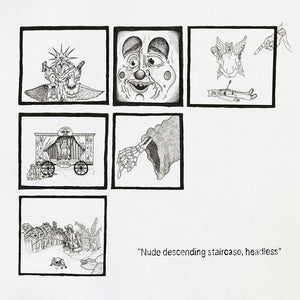 the album cover for Teen Suicide - Nude Descending Staircase Headless - Gray [Colored Vinyl]