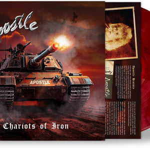 the album cover for Apostle - Chariots of Iron