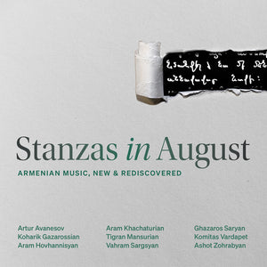 the album cover for Artur Avanesov - Stanzas In August - Armenian Music New & Redisco