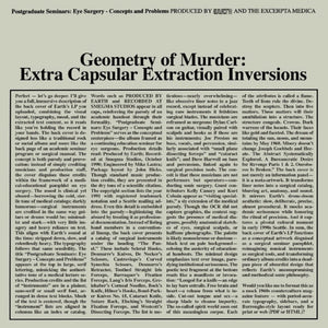 the album cover for Earth X Black Noi$E - Geometry Of Murder: Extra Capsular Extraction
