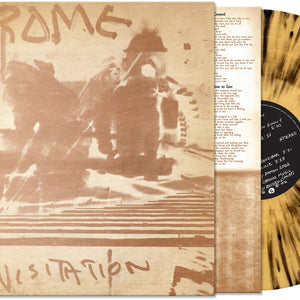 the album cover for Chrome - The Visitation [Black/Gold Splatter]