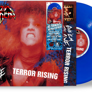 the album cover for Lizzy Borden - Give 'em The Axe & Terror Rising - Blue (Blue)