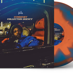 the album cover for Curren$y - Collection Agency - Blue/Orange (Blue) [Colored Vinyl]