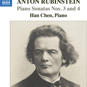 the album cover for Han Chen - Rubinstein: Pno Sons Nos. 3-4