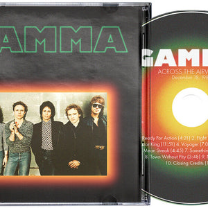 the album cover for Gamma - Across The Airwaves