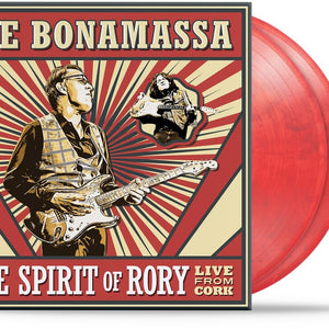 the album cover for Joe Bonamassa - The Spirit Of Rory Live From Cork [180g Red Marble]