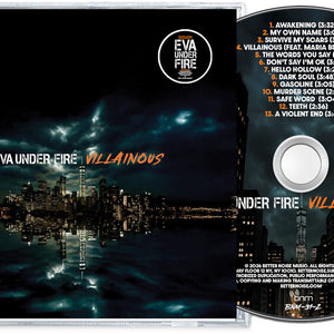 the album cover for Eva Under Fire - Villainous