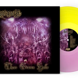 the album cover for Balmora - These Graven Halls [Indie Exclusive Half Yellow / Half Purple]