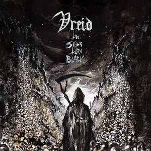 the album cover for Vreid - Skies Turn Black