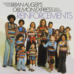 the album cover for Brian Oblivion Express Auger - Reinforcements