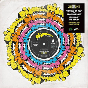 the album cover for Cerrone - Hooked On You / Look For Love (Reflex Revisions)