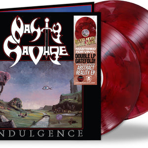 the album cover for Nasty Savage - Indulgence / Abstract Reality - Red [Colored Vinyl] (Gate)