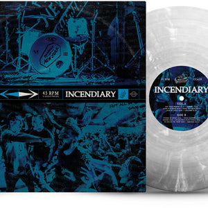 the album cover for Incendiary - Product of New York [Clear w/ White Marble]