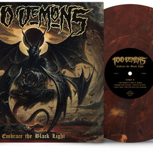 the album cover for 100 Demons - Embrace the Black Light