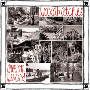 the album cover for Waxahatchee - American Weekend - Red/White Swirl Vinyl [Colored Vinyl]