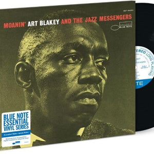 the album cover for Art & the Jazz Messengers Blakey - Moanin (blue Note Essentials)