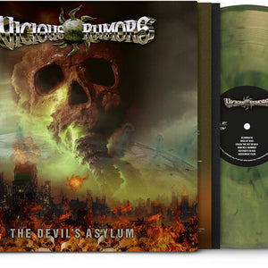 the album cover for Vicious Rumors - Devil's Asylum (Blk) [Colored Vinyl] (Grn) (Ylw) [Reissue]