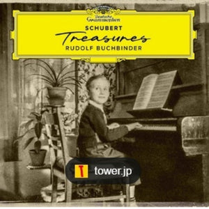 the album cover for Rudolf Buchbinder - Schubert Treasures