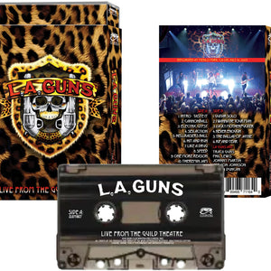 the album cover for L.A. Guns - Live From The Guild Theatre