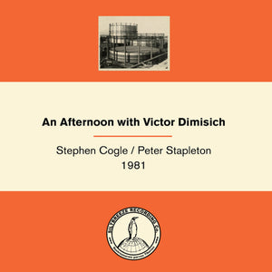 the album cover for Stephen & Peter Stapleton 1981 Cogle - Afternoon With Victor Dimisich