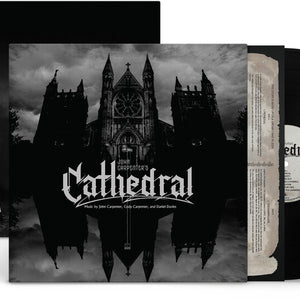 the album cover for John Carpenter - Cathedral [Black]