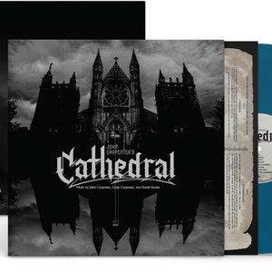 the album cover for John Carpenter - Cathedral [Indie Exclusive Deep Blue]
