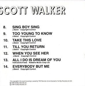 Scott Walker : Looking Back With Scott Walker (CD, Comp, RE)