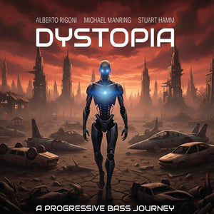 the album cover for Alberto Rigoni  / Manring,Michael / Hamm,Stuart - Dystopia [Digipak]