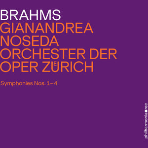 the album cover for Orchester Der Oper Zurich - Johannes Brahms: Syms 1-4