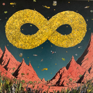 the album cover for Dance Gavin Dance - Mothership (10th Anniversary) (sea Blue Glitter Vinyl) [Indie Exclusive]