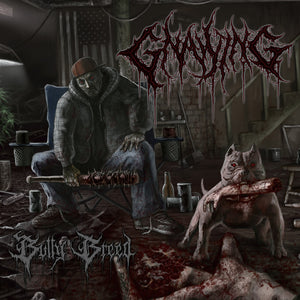 the album cover for Gnawing - Bully Breed