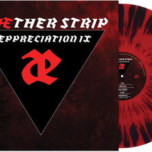 the album cover for Leæther Strip - Æppreciation IX[Black/Red Splatter]