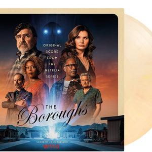 the album cover for John Paesano - Boroughs (yellow, White & Red Marbled Vinyl/180g/numbered) [OST]