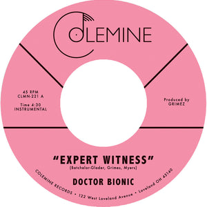 the album cover for Doctor Bionic - Expert Witness B/W Mistake - Purple [Colored Vinyl] (Purp)