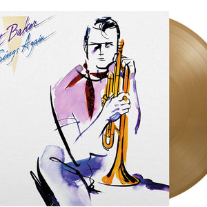 the album cover for Chet " "baker - Sings Again [180 Gram] [Gold Vinyl]