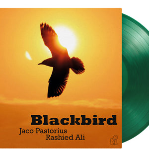 the album cover for Jaco & Rashied Ali " "pastorius - Blackbird (180g/translucent Green Vinyl)