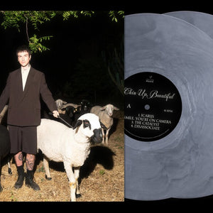 the album cover for Jutes - Chin Up Beautiful [Indie Exclusive Silver Galaxy]